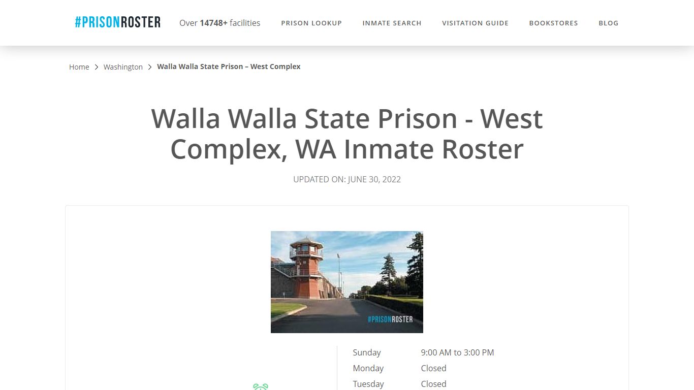 Walla Walla State Prison - West Complex, WA Inmate Roster - Prisonroster
